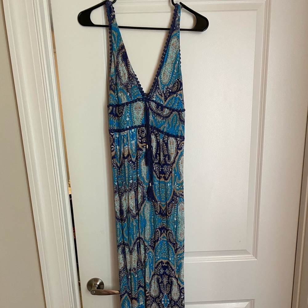 Blue Door Boutique Maxi Low Cut Dress, Size M